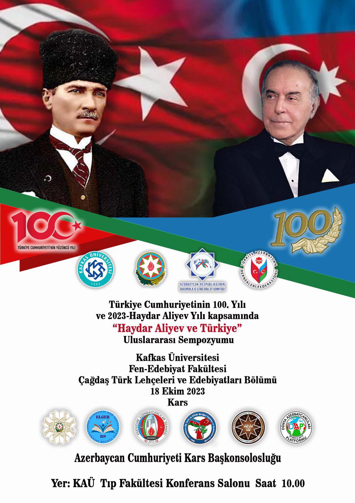 Qars Kafkas Universitetində “Heydər Əliyev və Türkiyə”adlı multidisiplinar beynəlxalq elmi konfrans keçirilib